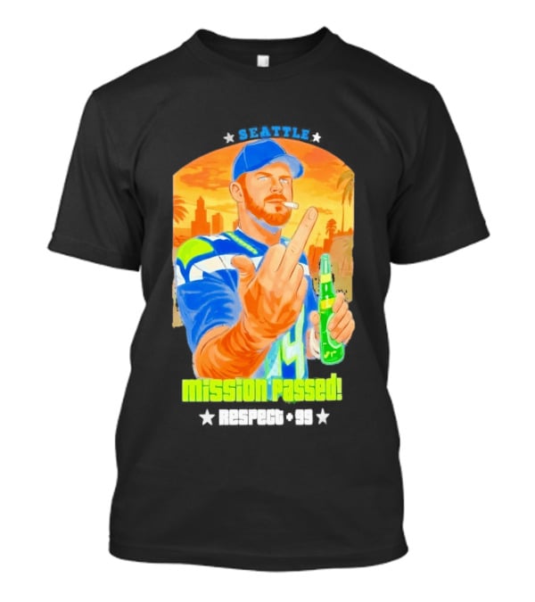 Mission Passed Sam Darnold Seattle Middle Finger Seahawks T-Shirt