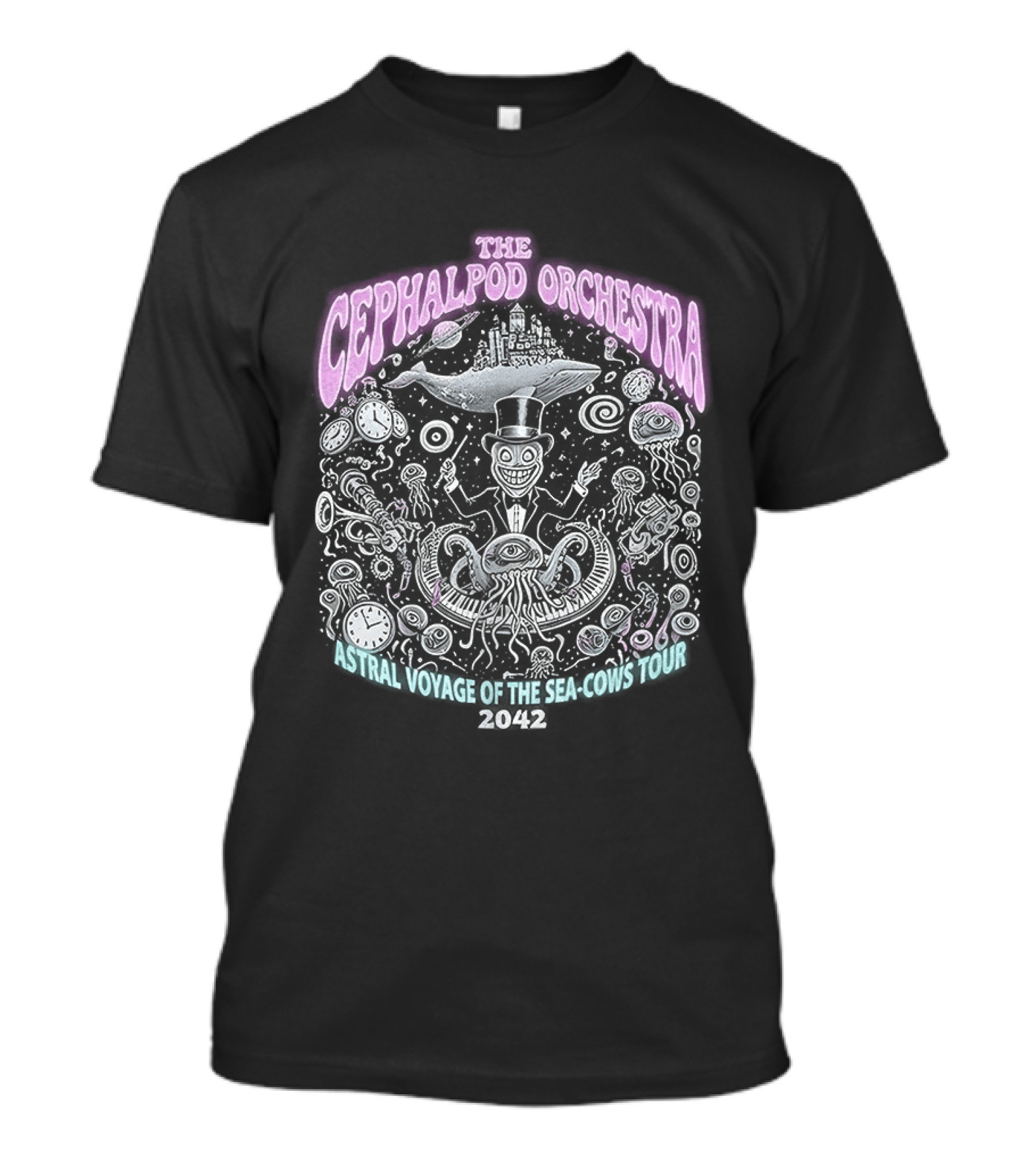The Cephalopod Orchestra Astral Voyage Sea Cows Tour 2042 T-Shirt