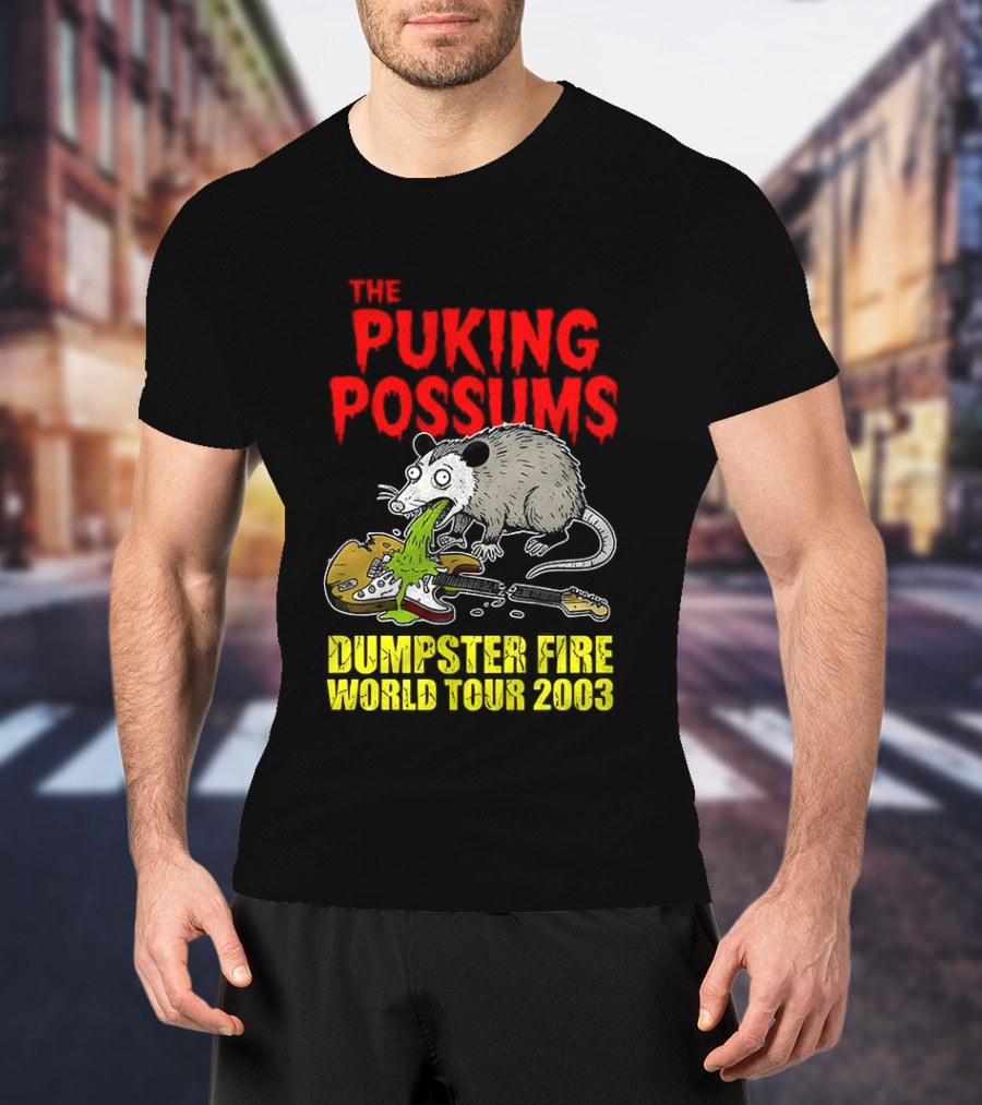 The Puking Possums Dumpster Fire World Tour 2003 Puking Possum T-Shirt