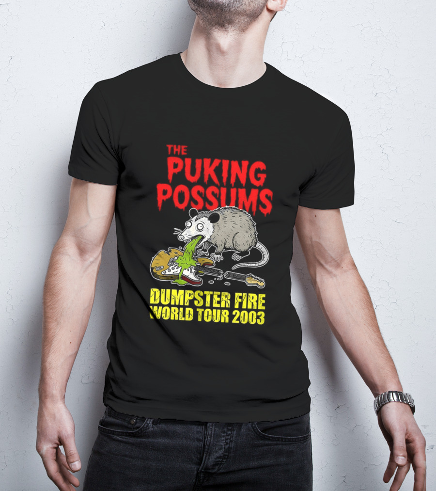 The Puking Possums Dumpster Fire World Tour 2003 Puking Possum T-Shirt