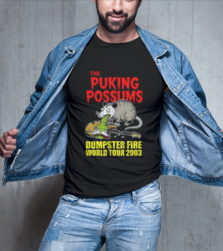 The Puking Possums Dumpster Fire World Tour 2003 Puking Possum T-Shirt