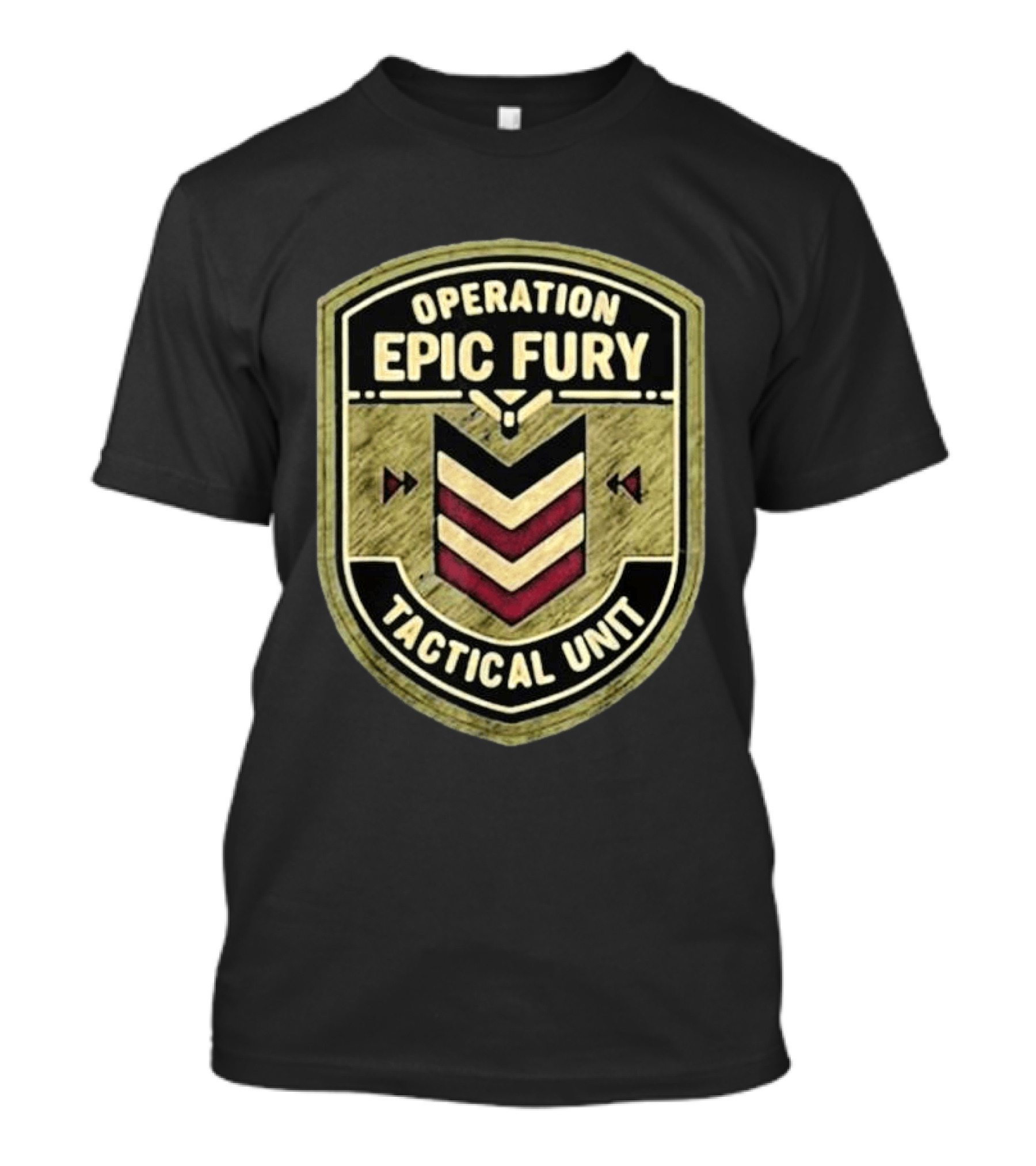 Operation Epic Fury Tactical Unit 90s Command Patch T-Shirt