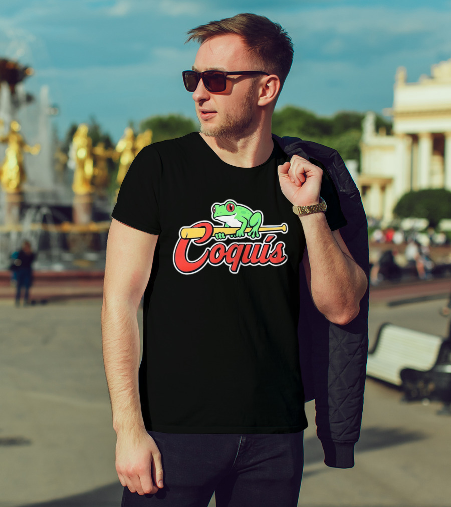 St Louis Cardinals Coquis Frog Baseball Bat Puerto Rico T-Shirt