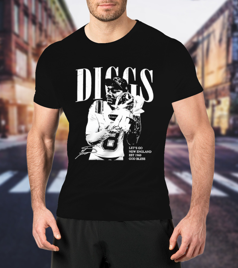Diggs Let's Go New England Est 1960 God Bless T-Shirt