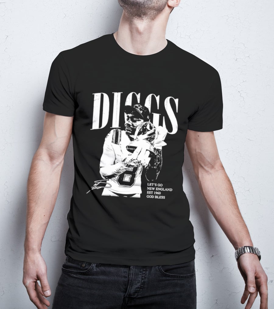 Diggs Let's Go New England Est 1960 God Bless T-Shirt