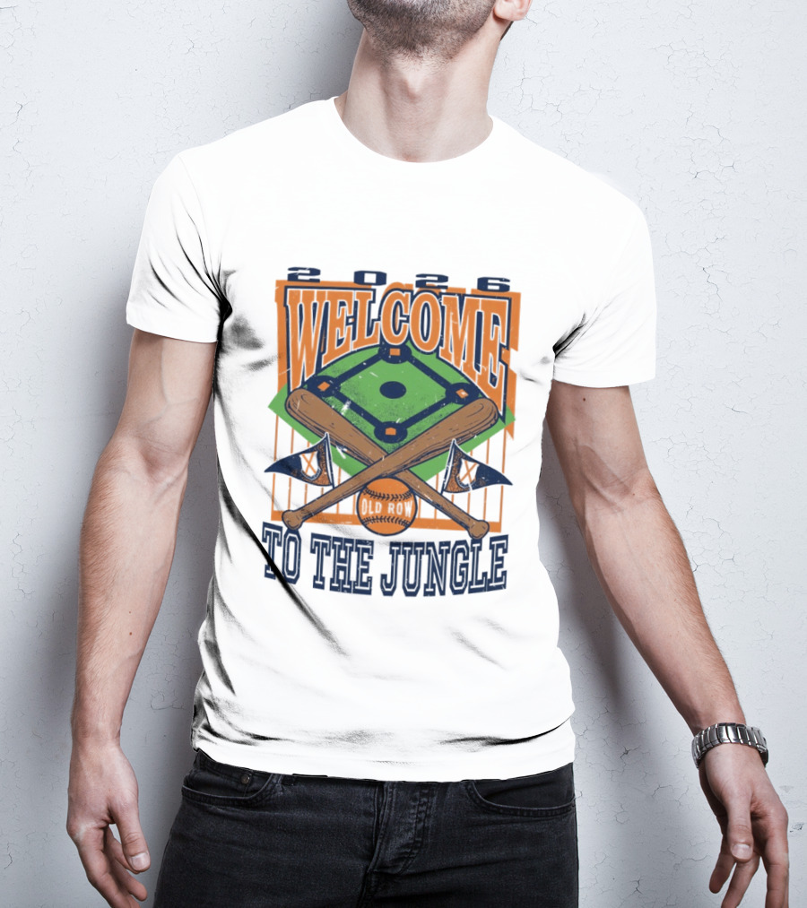 Auburn Tigers 2026 Welcome To The Jungle Baseball Field And Crossed Bats T-Shirt