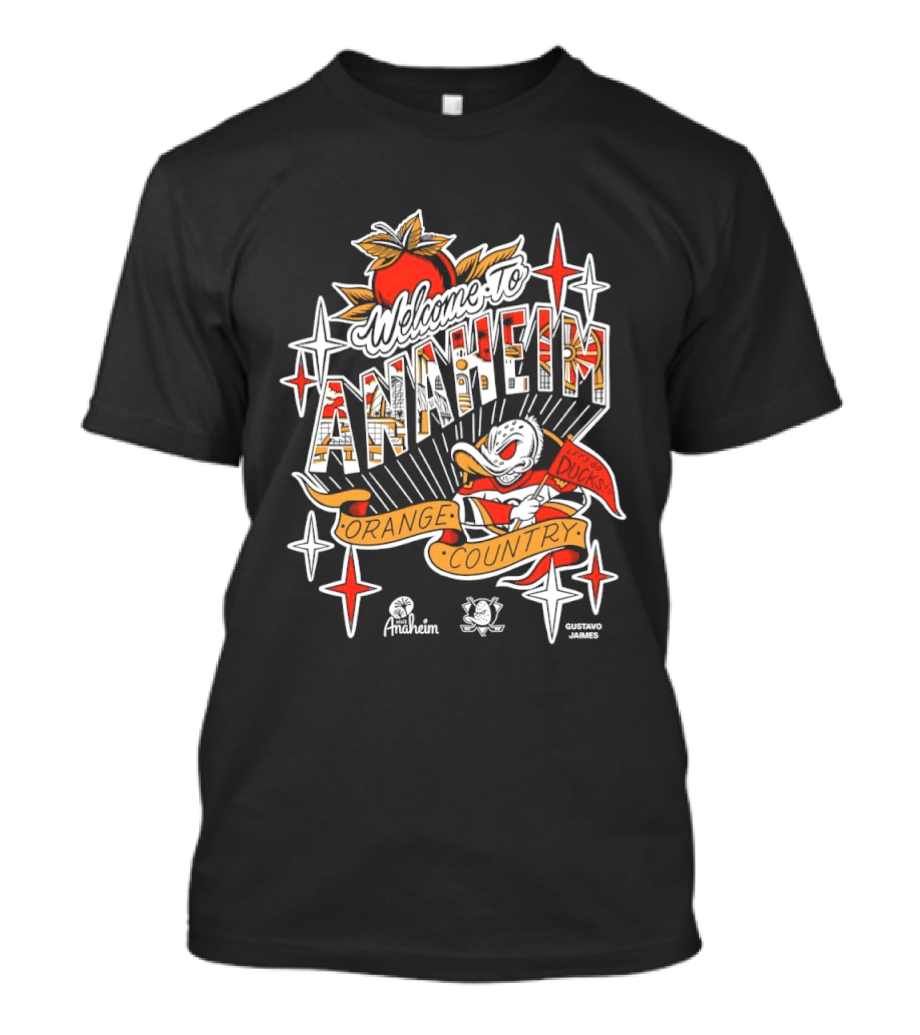Welcome To Anaheim Ducks Orange County Disney Collaboration T-Shirt
