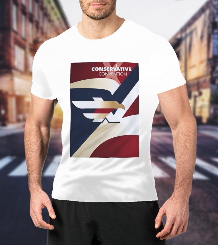 CONSERVATIVE CONVENTION Eagle American Flag T-Shirt