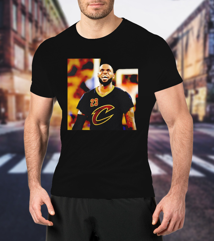LeBron James Cleveland Cavaliers 23 Iconic Basketball Image T-Shirt