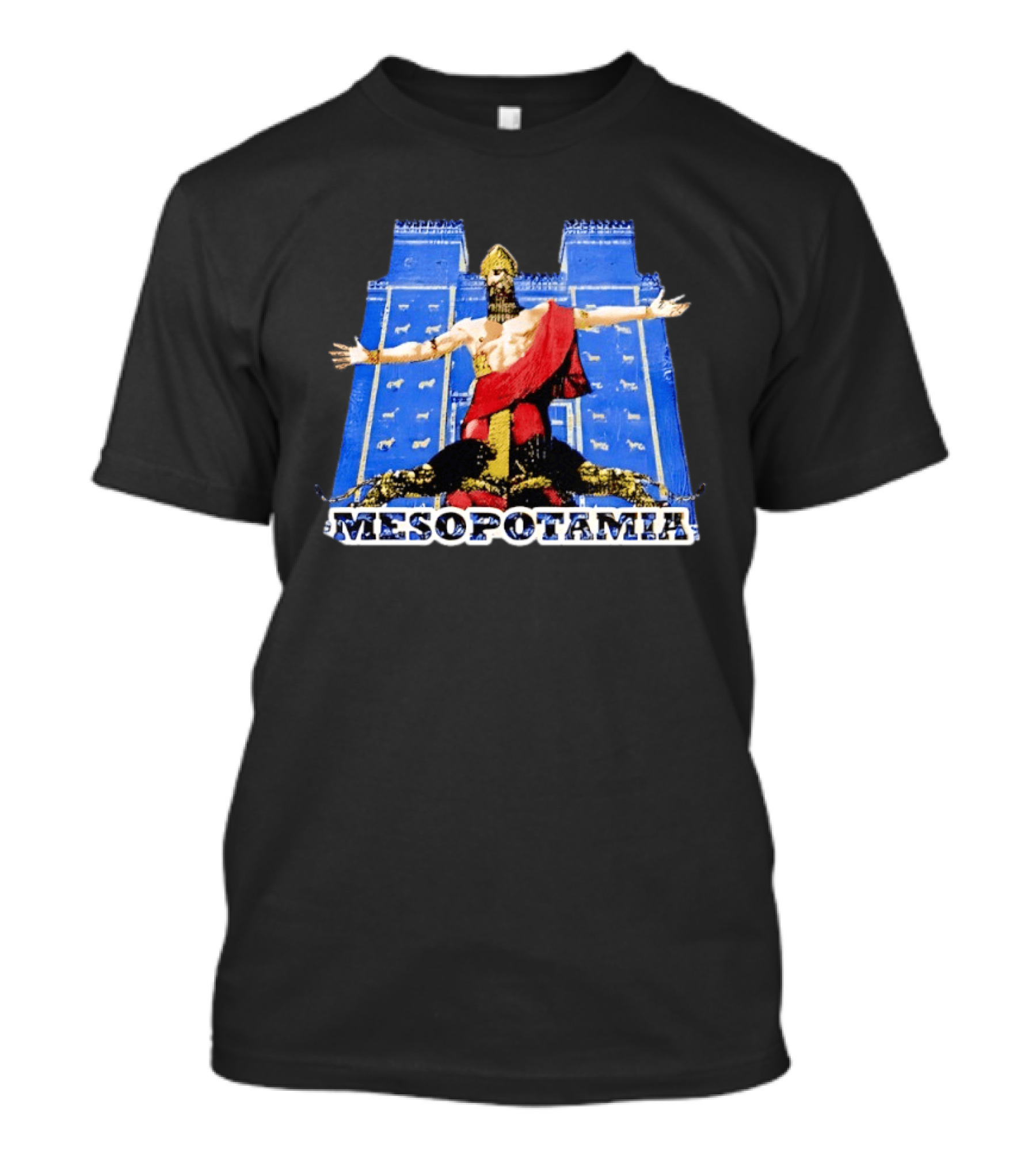 Mesopotamia Ancient Ziggurat Warrior Embrace T-Shirt