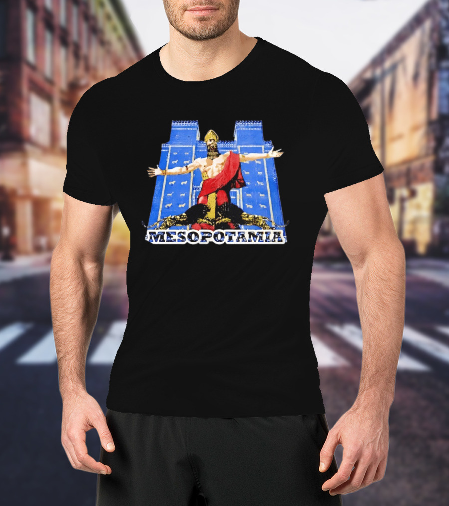 Mesopotamia Ancient Ziggurat Warrior Embrace T-Shirt