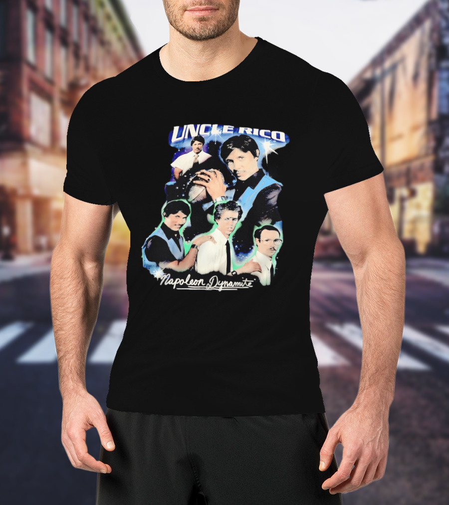 Uncle Rico Football 2004 Napoleon Dynamite Movie Collage T-Shirt