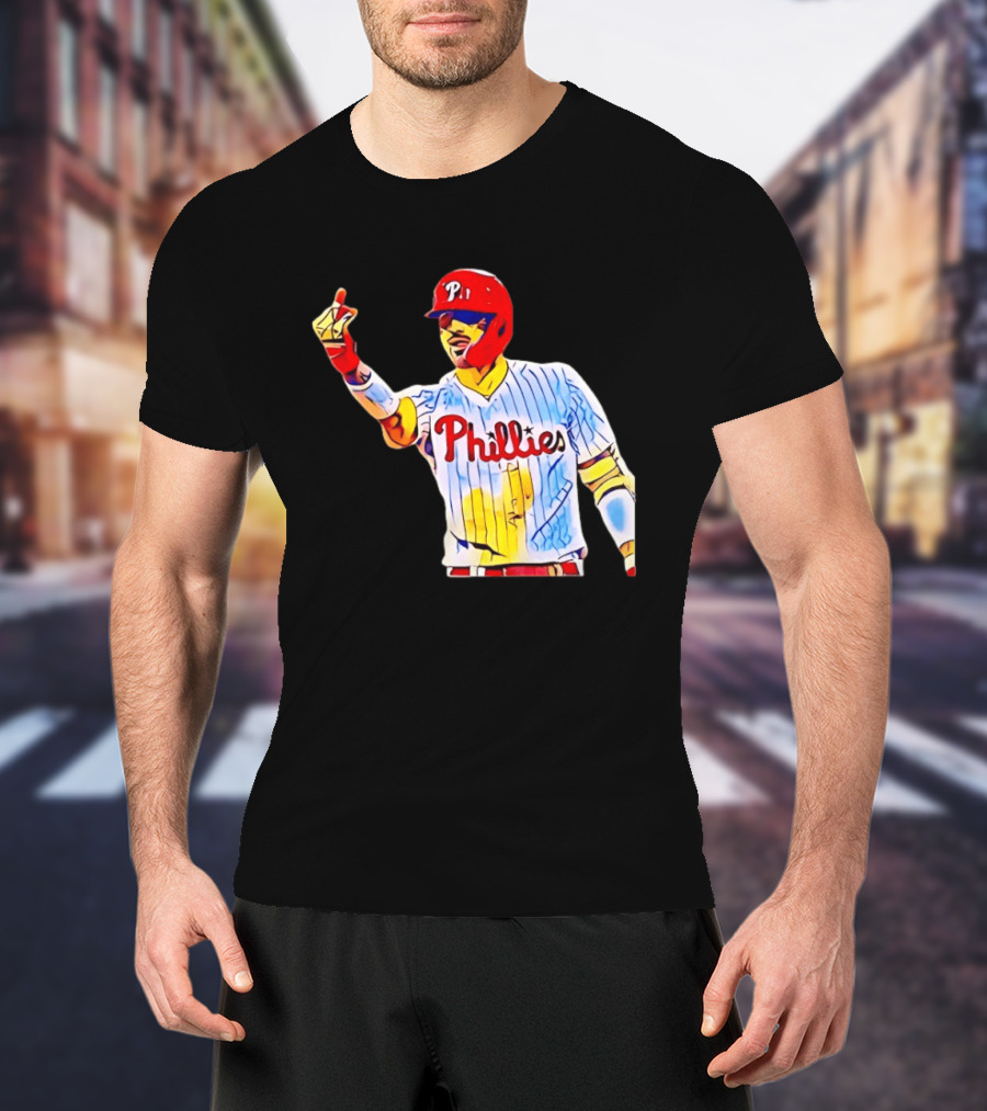 Philadelphia Phillies Nick Castellanos Gesture Baseball Moment T-Shirt