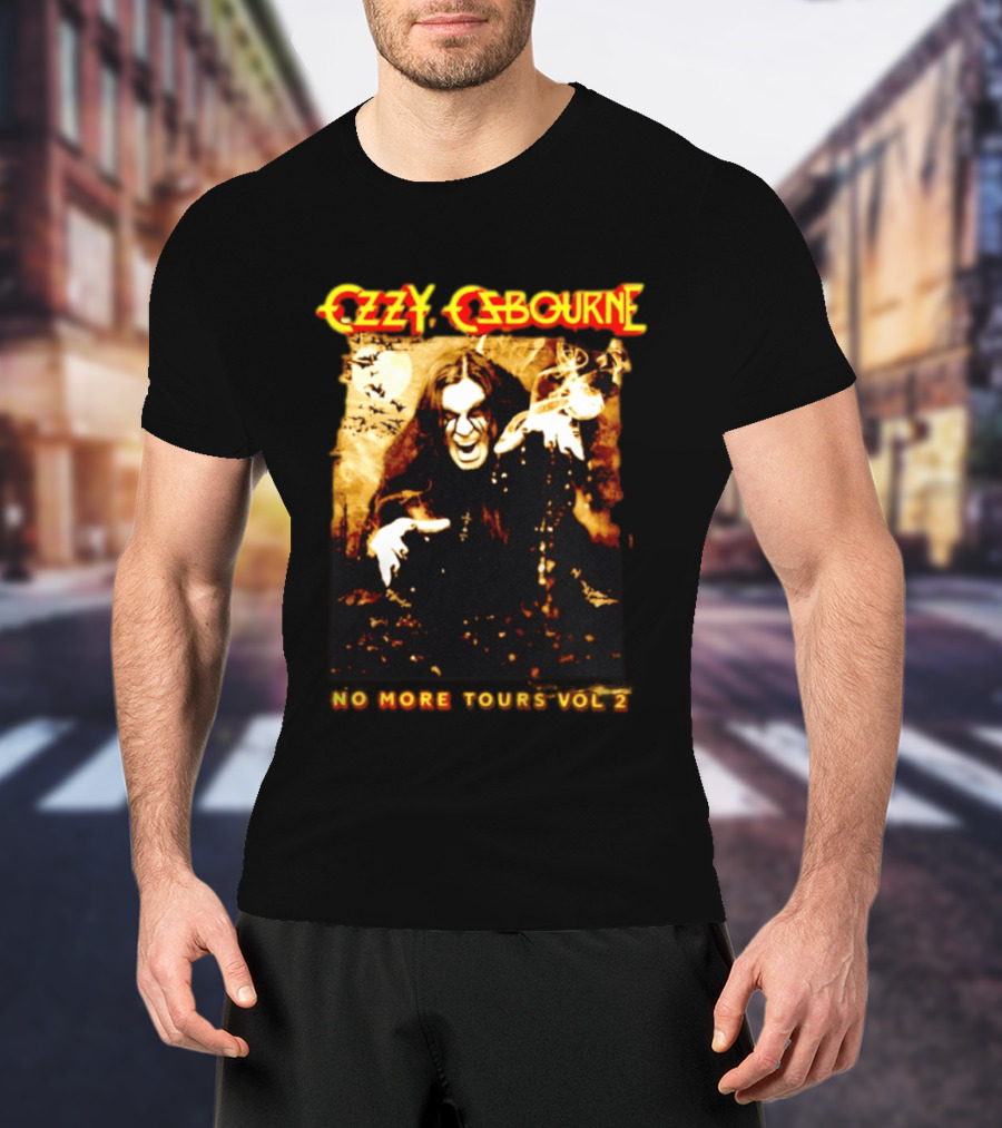 Ozzy Osbourne No More Tours Vol 2 Bats Full Moon Smoke Halloween T-Shirt