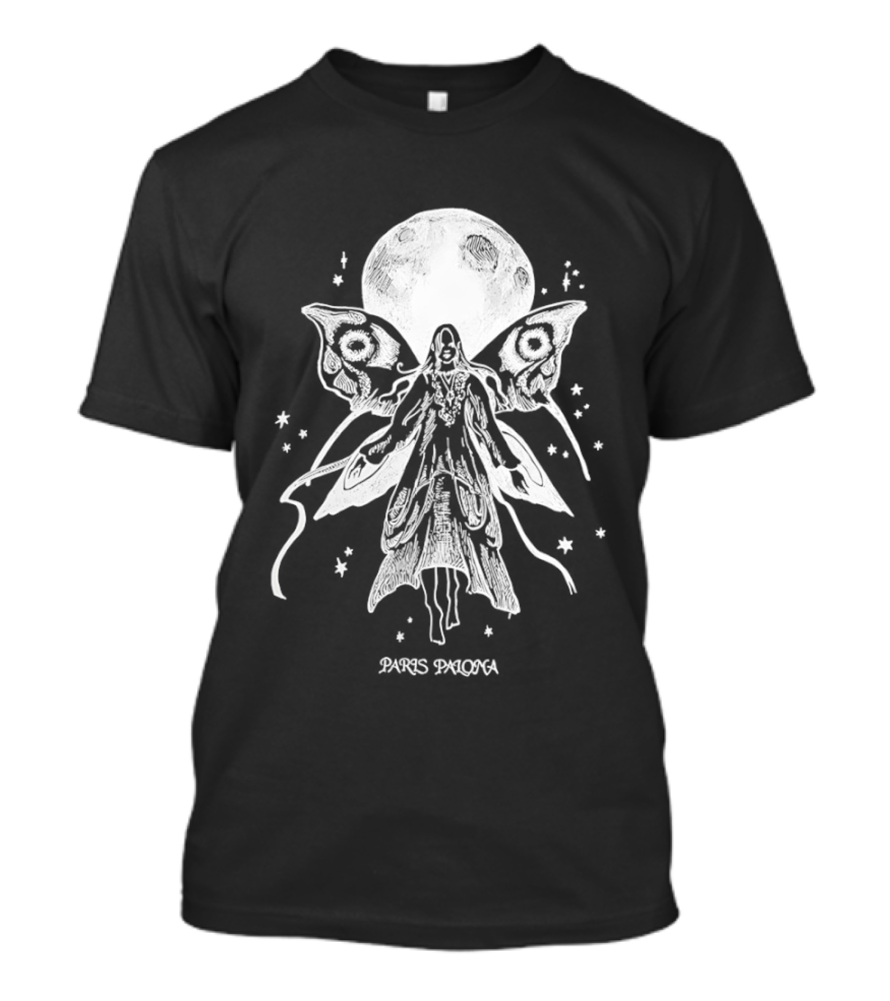 Paris Paloma Mothman Moon Scene T-Shirt