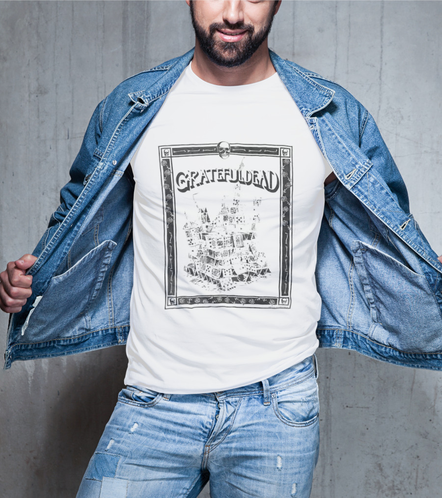 Grateful Dead 1980's Tour House Of Cards Concert T-Shirt