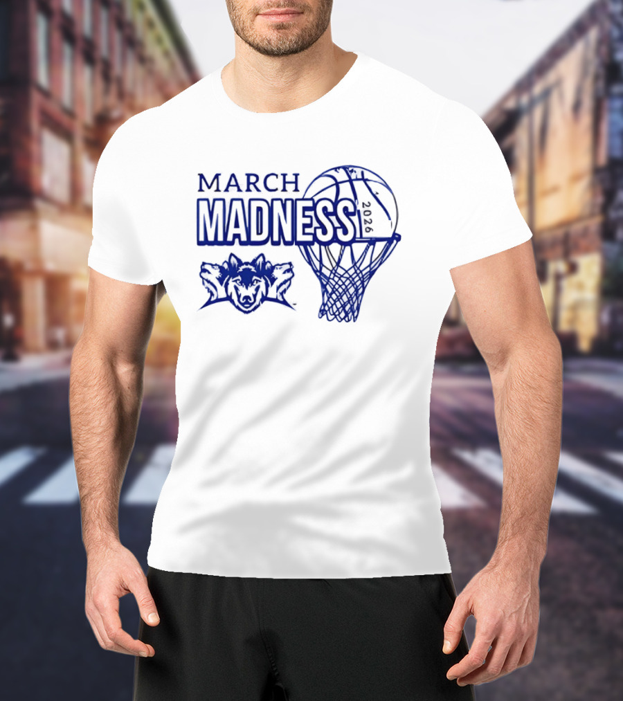 March Madness NCAA Basketball 2026 Wolf And Hoop T-Shirt