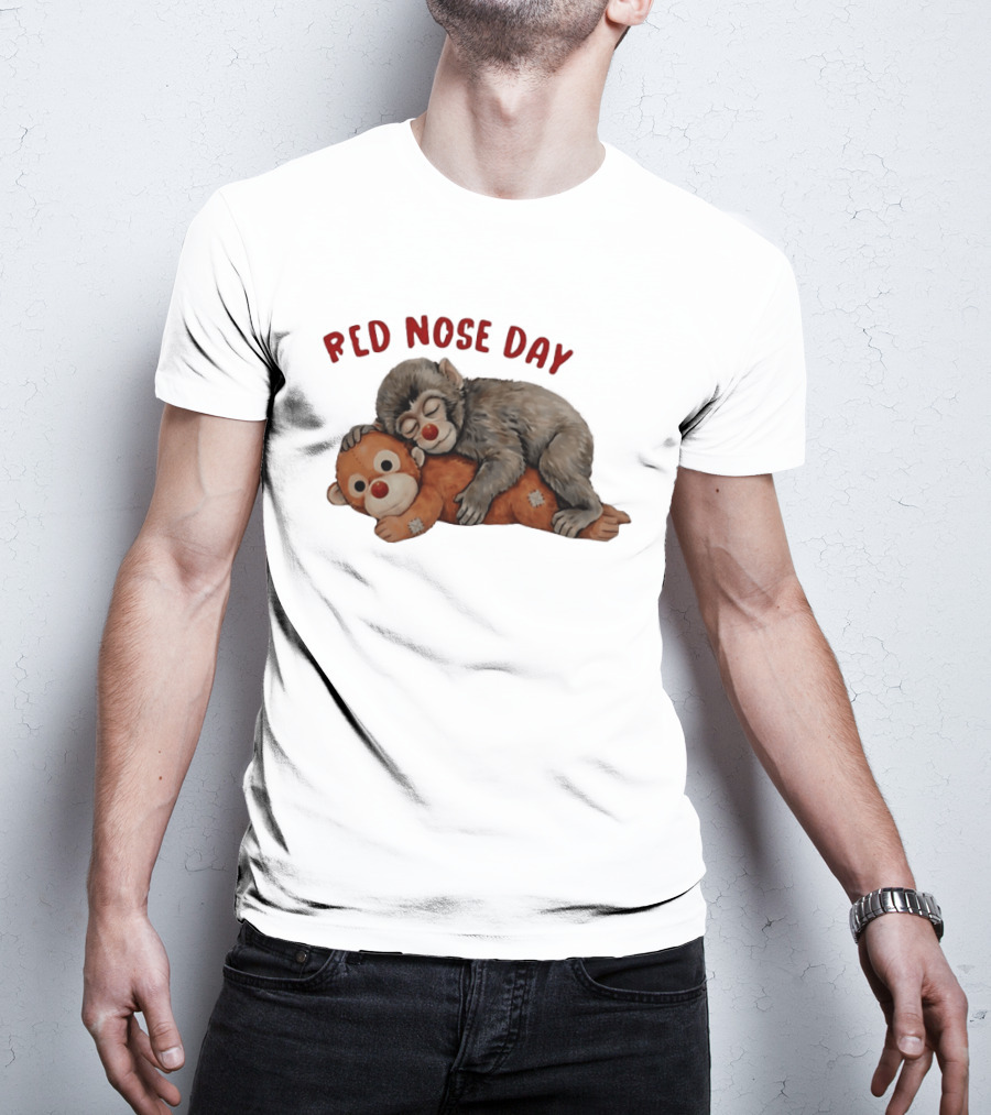 Red Nose Day Punch Monkey And Toy T-Shirt