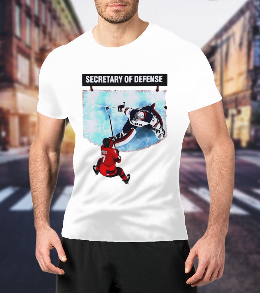 Secretary Of Defense USA Hockey Goalie Epic Save Faceoff T-Shirt
