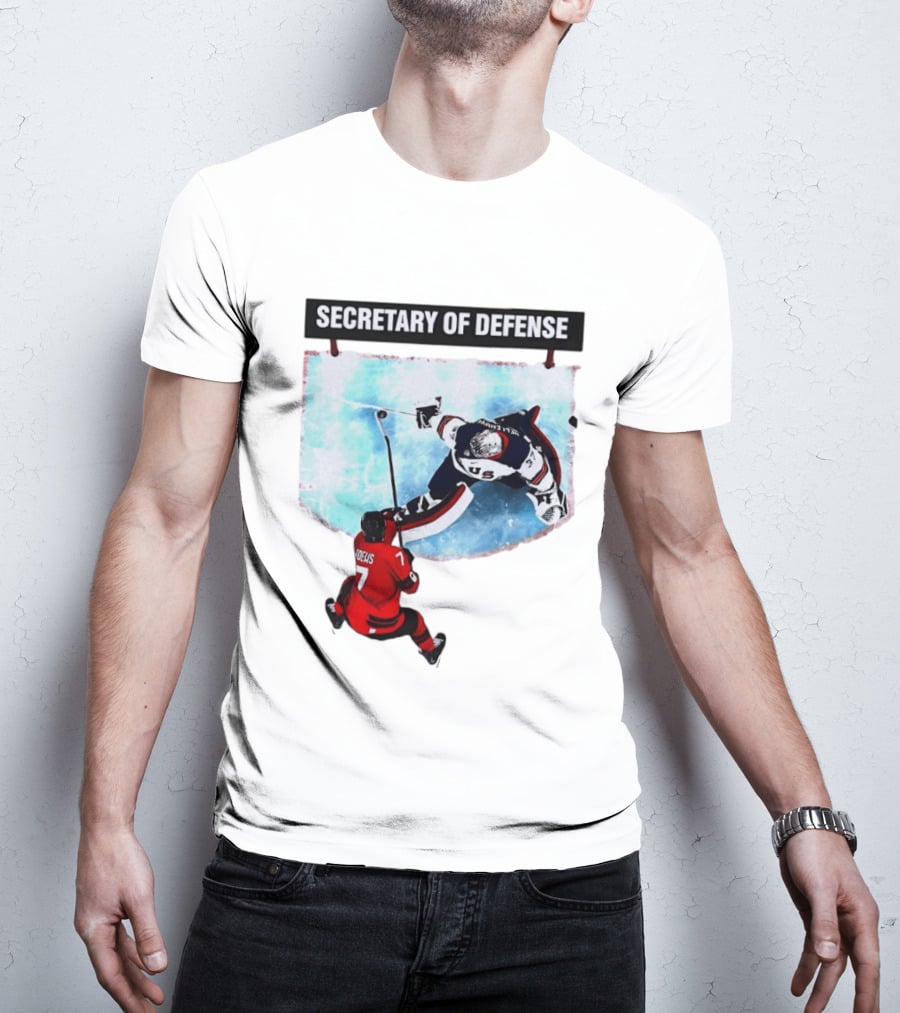 Secretary Of Defense USA Hockey Goalie Epic Save Faceoff T-Shirt