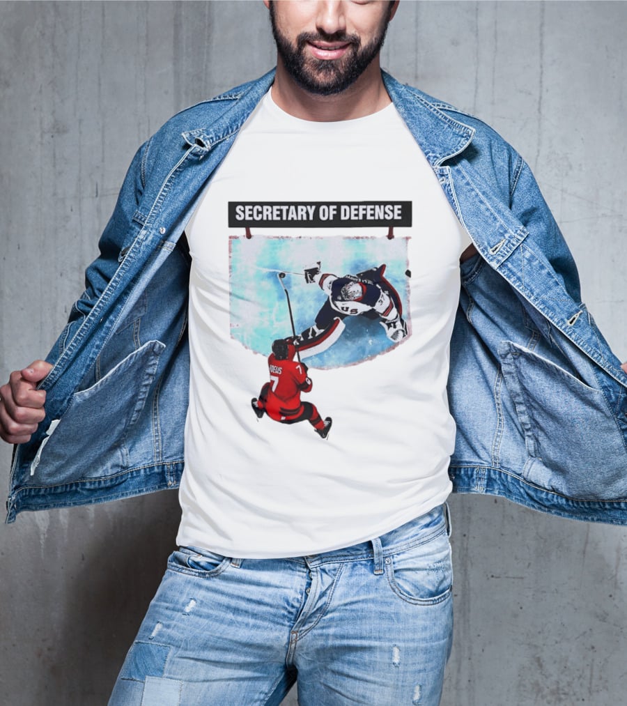 Secretary Of Defense USA Hockey Goalie Epic Save Faceoff T-Shirt