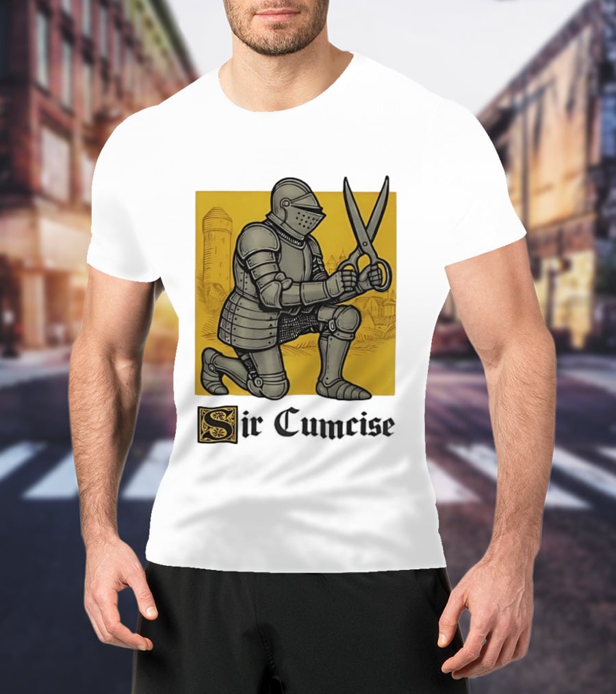 Sir Cumcise Knight Armor With Scissors Medieval T-Shirt