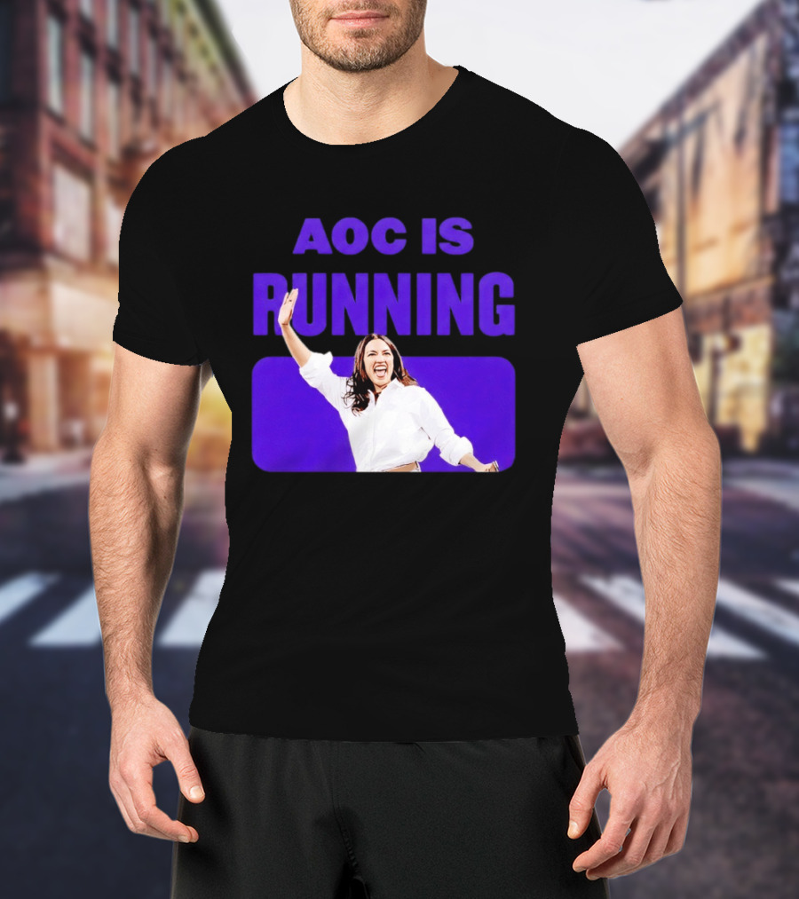 AOC Is Running For President 2028 Bold Campaign Enthusiasm T-Shirt