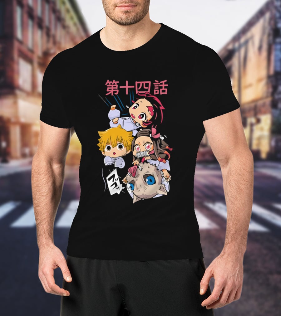 Chibi Anime Characters Playful Expressions T-Shirt