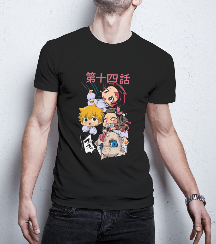 Chibi Anime Characters Playful Expressions T-Shirt