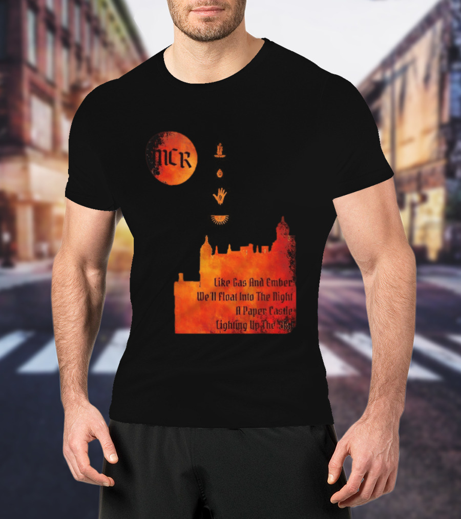 MCR Like Gas And Ember We'll Float Into The Night A Paper Castle Lighting Up The Sky T-Shirt