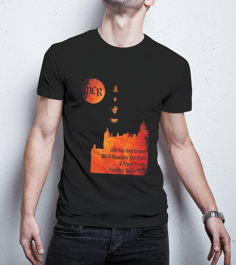 MCR Like Gas And Ember We'll Float Into The Night A Paper Castle Lighting Up The Sky T-Shirt