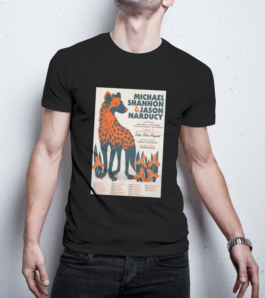 Michael Shannon Jason Narducy Friends Lifes Rich Pageant Tour 40th Anniversary Featuring Bobcat Goldthwait Eugene Mirman T-Shirt