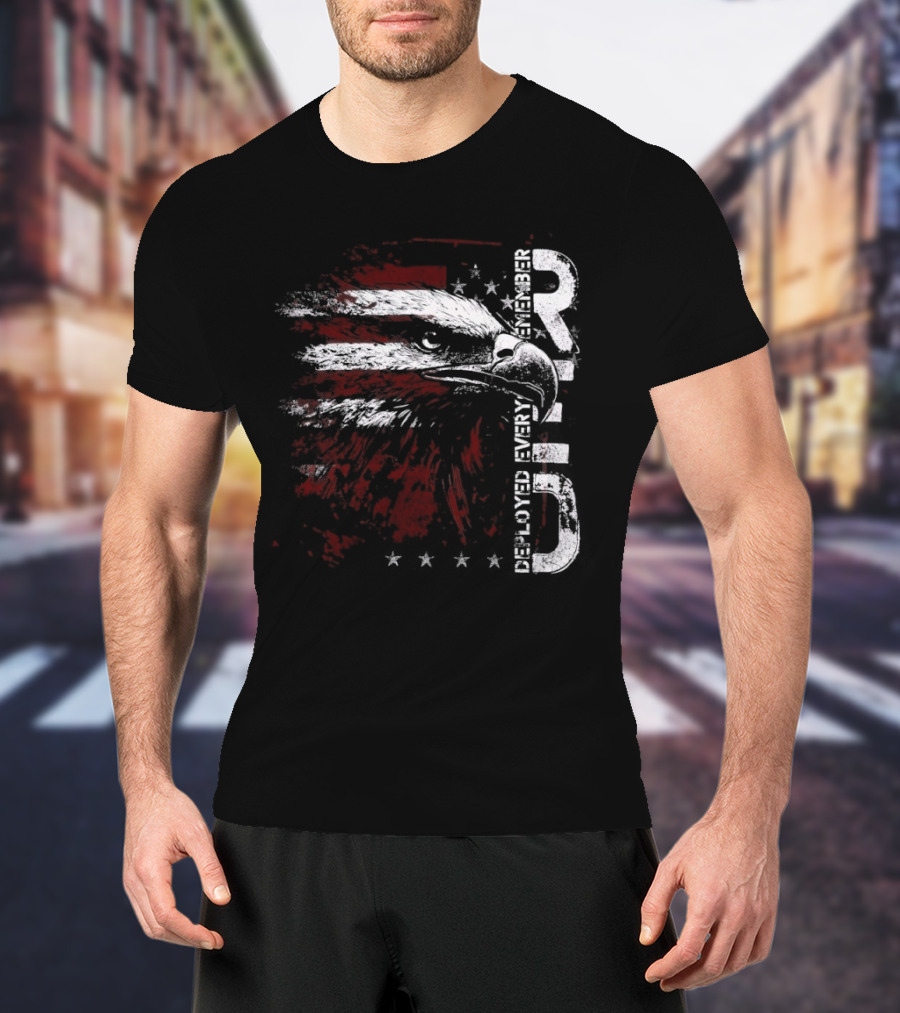 R.E.D. Eagle Deployed Remember Every Friday Honor Veteran Patriot America T-Shirt