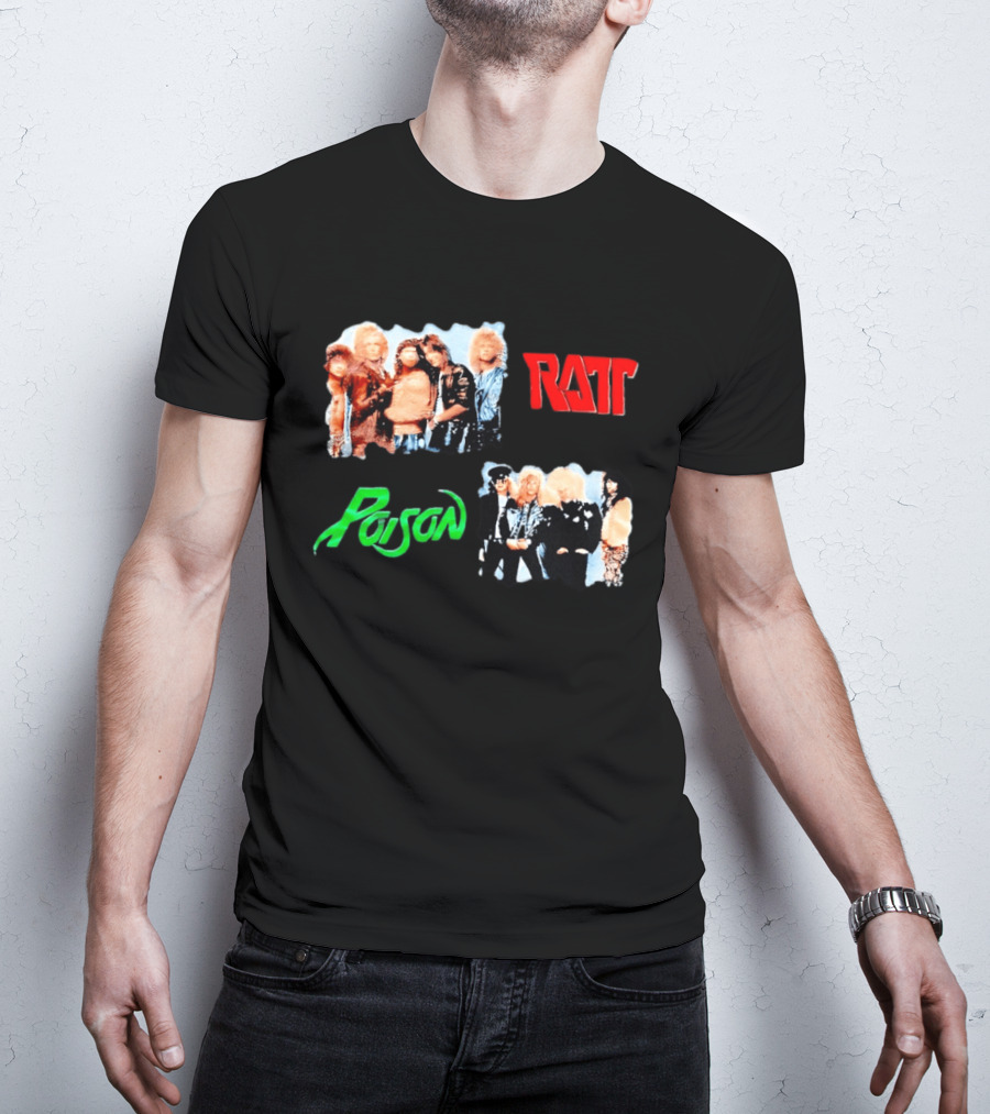 Ratt Poison 80s Glam Metal Band T-Shirt