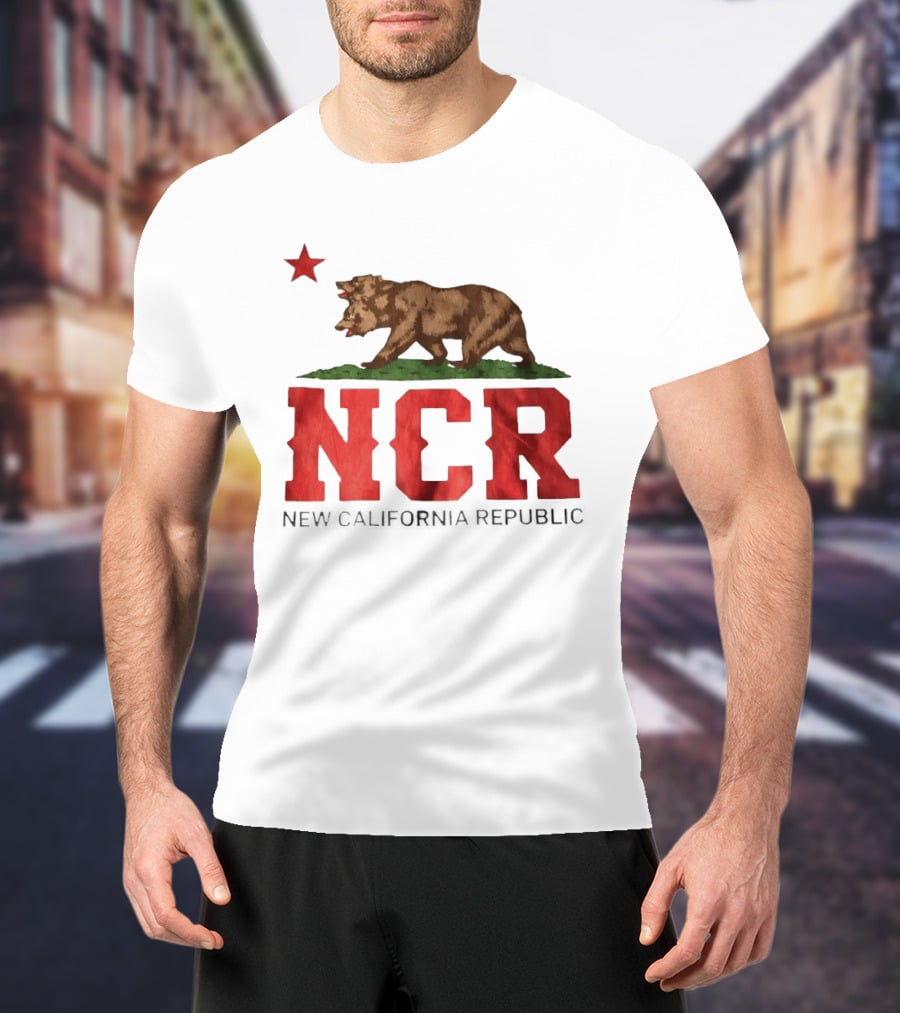 Fallout NCR Bear New California Republic Flag T-Shirt