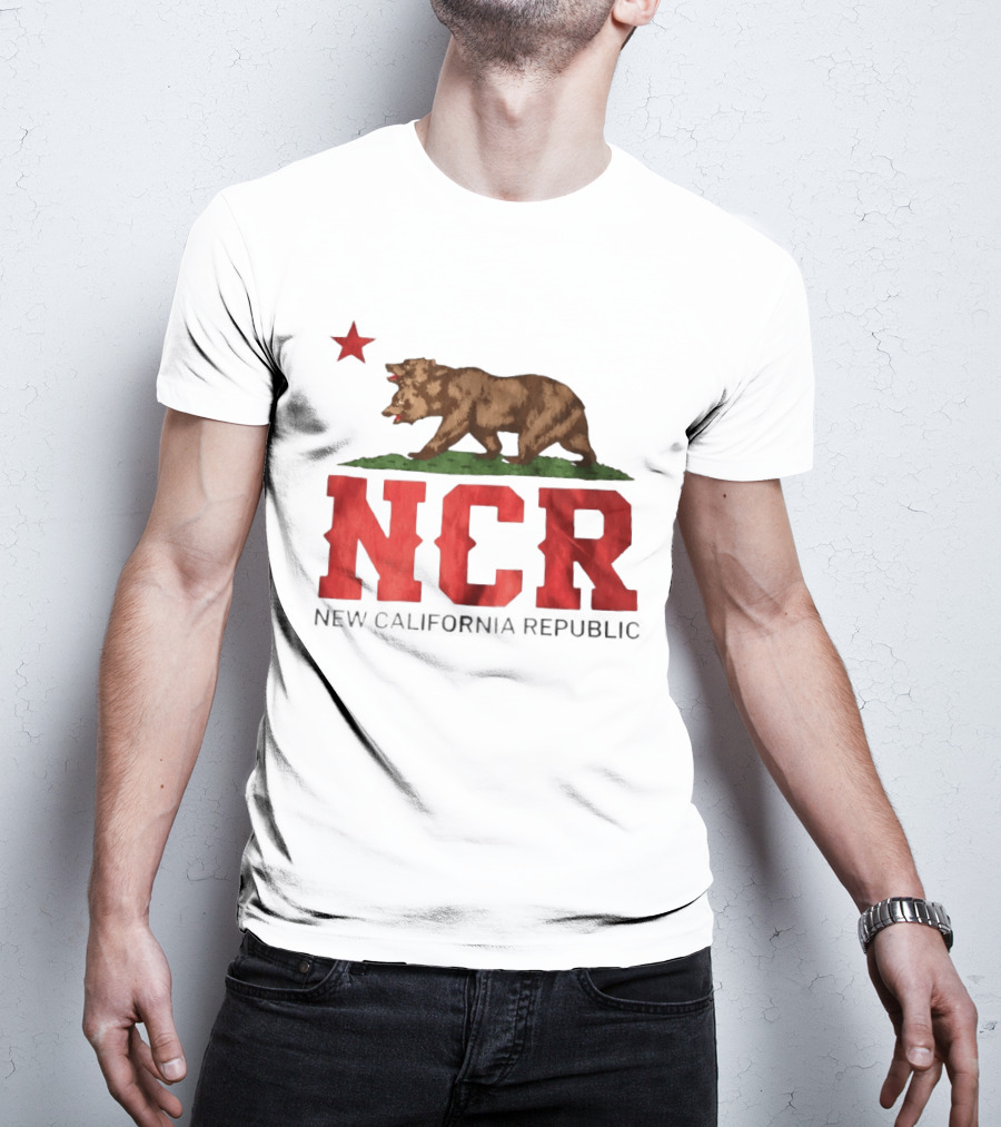Fallout NCR Bear New California Republic Flag T-Shirt