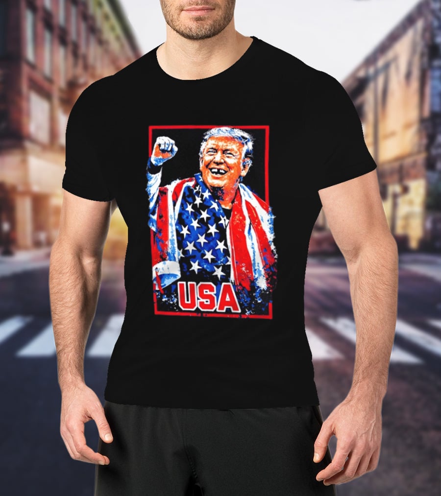 Team USA Hockey Trump USA Patriotic Flag T-Shirt