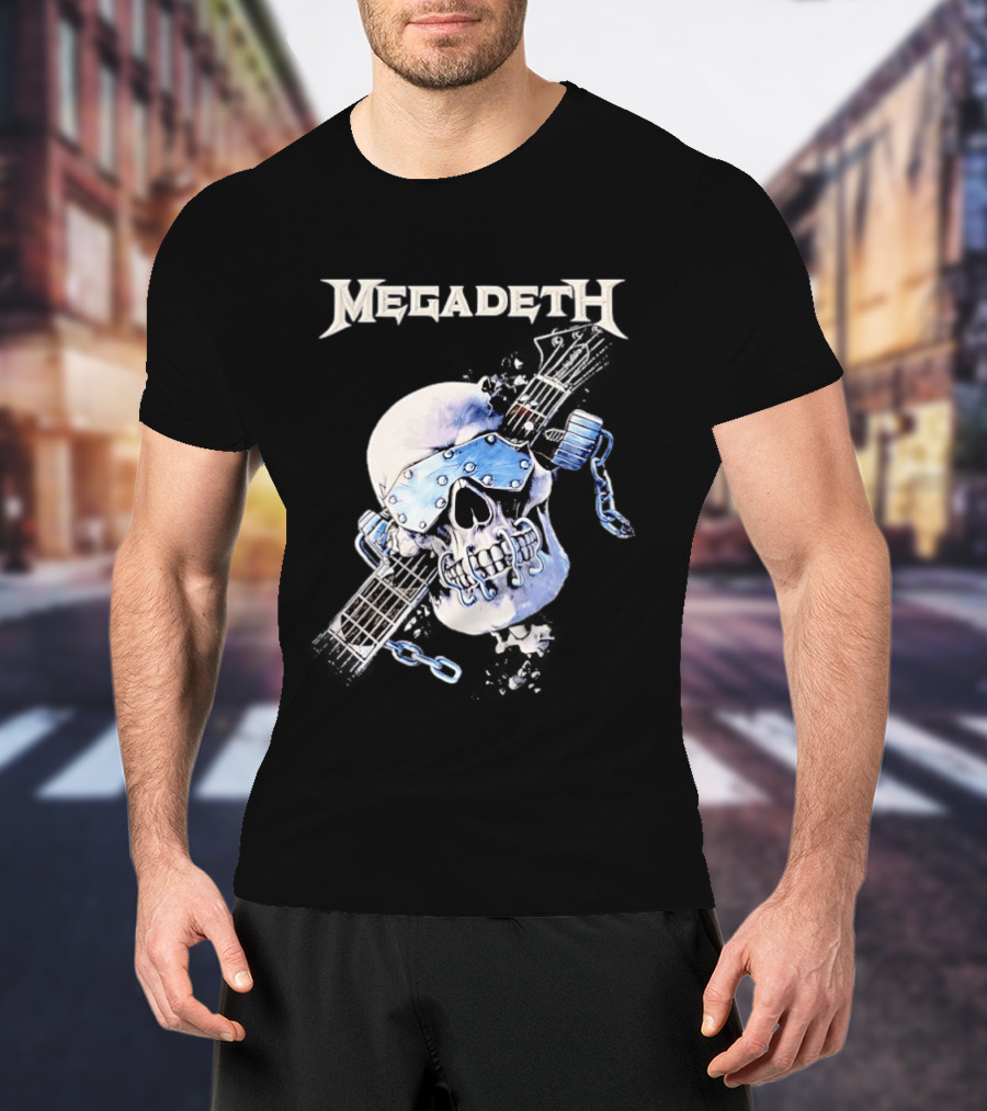 Vic Let There Be Shred Megadeth Canada 2026 Tour Skull Chains Guitar T-Shirt