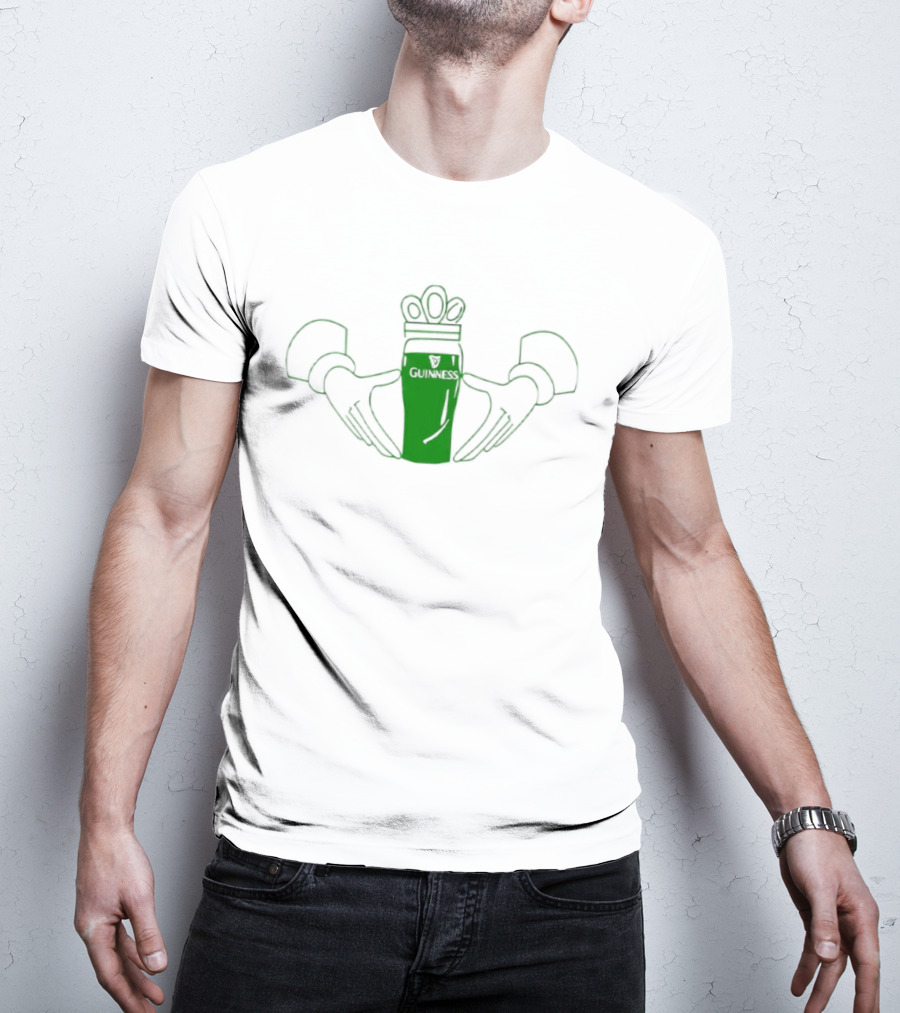 Guinness Claddagh St Patrick's Day Green Pint T-Shirt
