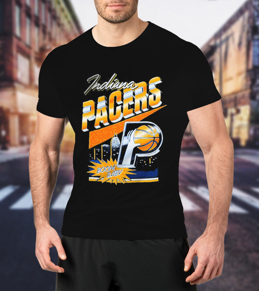 Indiana Pacers Boom Baby Basketball City T-Shirt