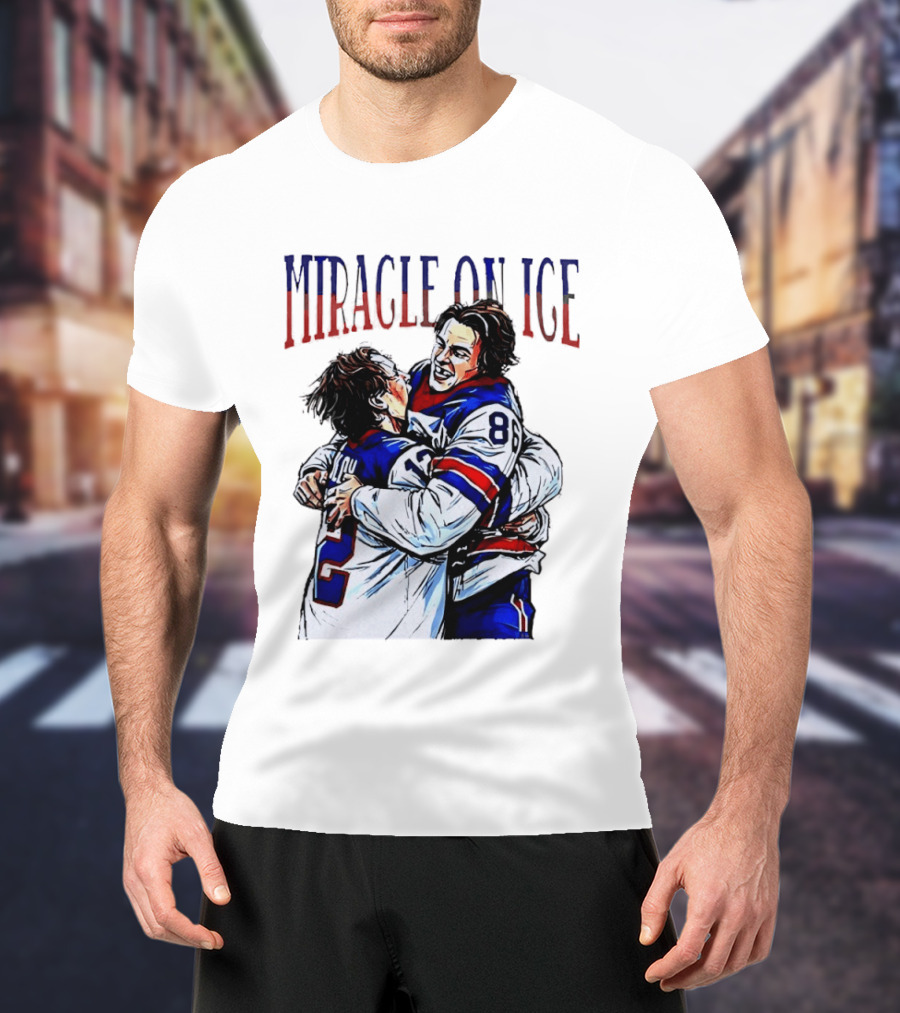 Miracle On ICE Jack Hughes Quinn Hughes USA Olympic Hockey Hug T-Shirt