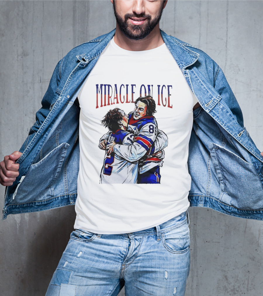 Miracle On ICE Jack Hughes Quinn Hughes USA Olympic Hockey Hug T-Shirt