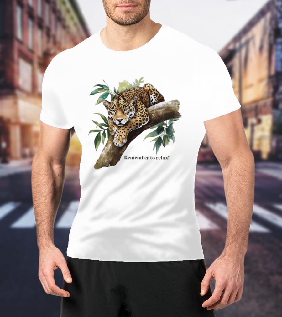 Jaguar Remember To Relax Nature Relaxation Wildlife T-Shirt