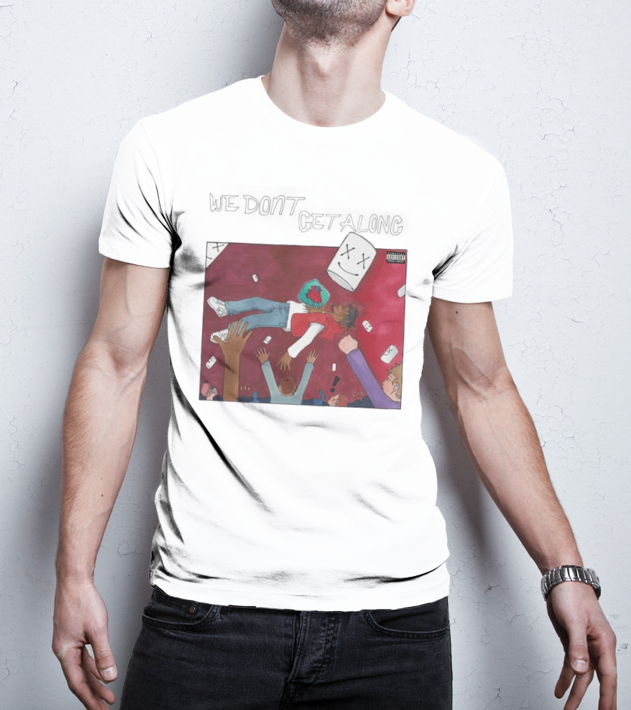 JuiceWrld 9 9 9 X Marshmello We Don't Get Along Cover Art Explicit Content T-Shirt