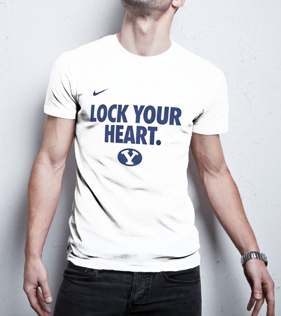 Nike BYU Cougars Lock Your Heart Y T-Shirt