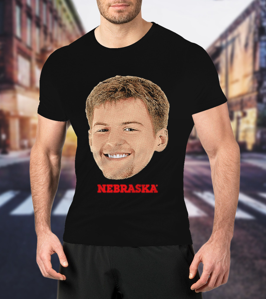Will Cooper Nebraska Cornhuskers Big Head Image T-Shirt
