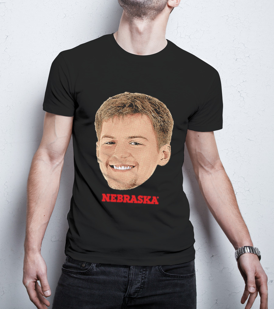 Will Cooper Nebraska Cornhuskers Big Head Image T-Shirt