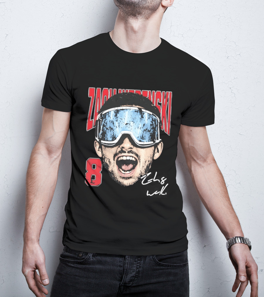 Zach Werenski 8 Columbus Blue Jackets Goggles Fan Favorite T-Shirt