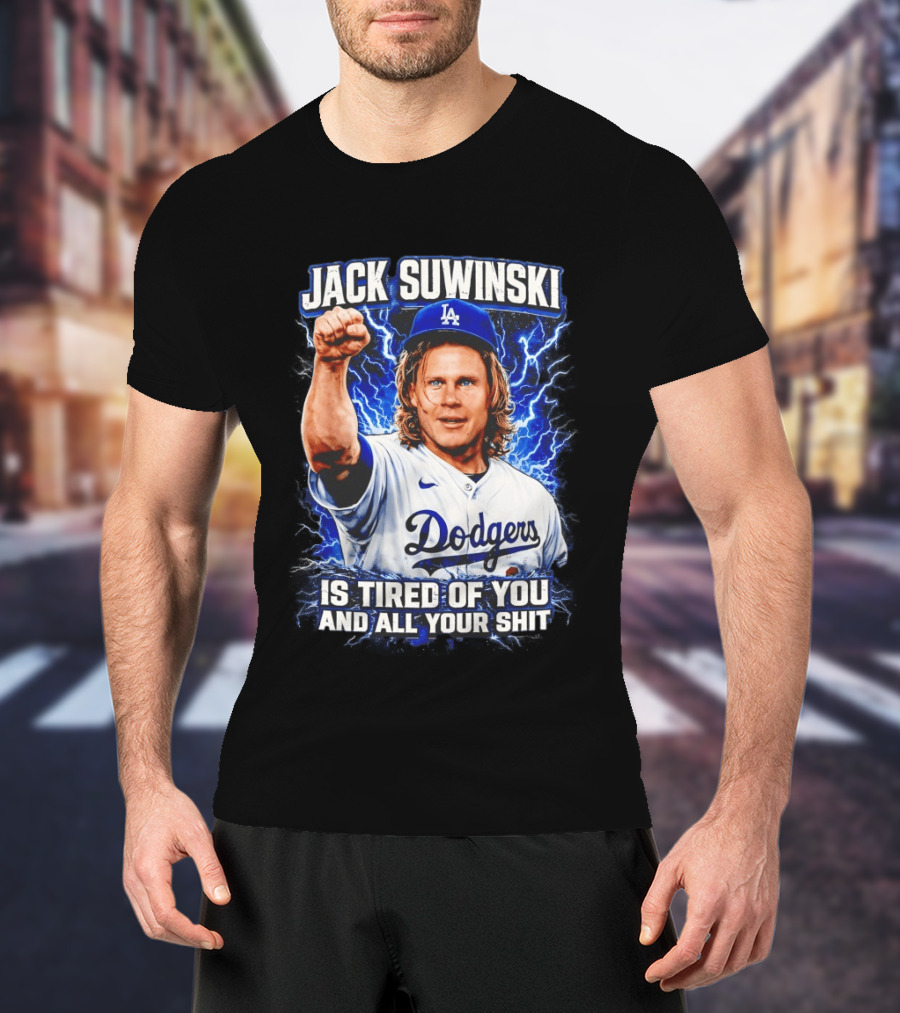 Jack Suwinski Dodgers Inspired Lightning T-Shirt