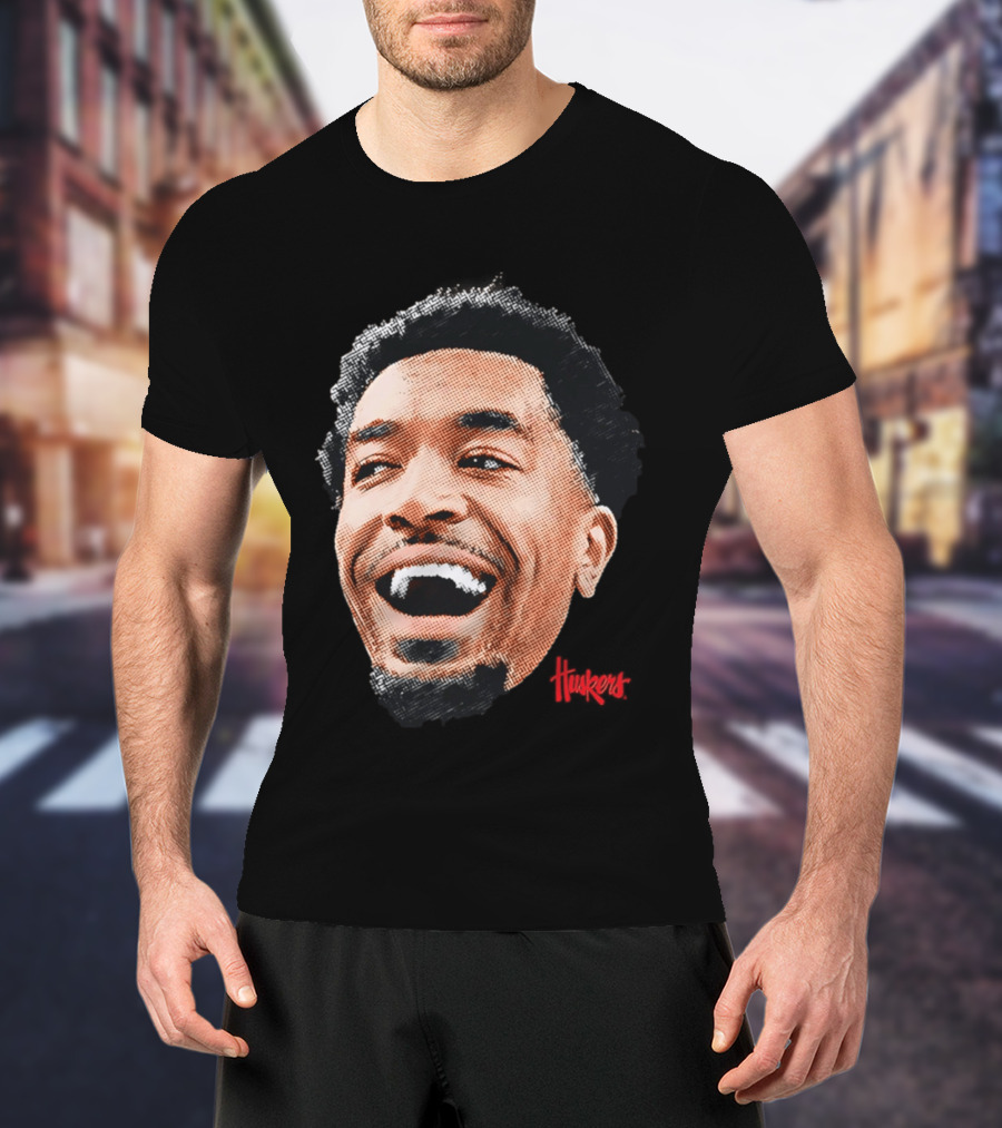 Jamarques Lawrence Nebraska Cornhuskers Player Big Head Huskers T-Shirt